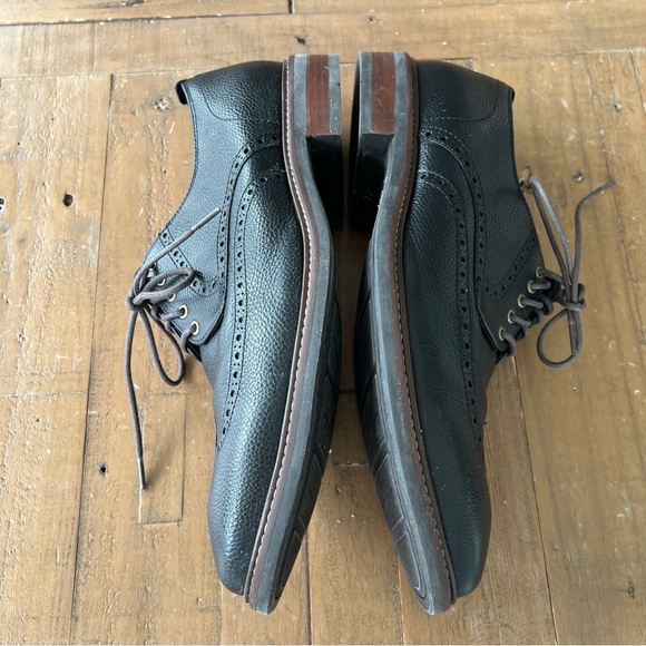 COLE HAAN Pebbled Black Leather C27088 Grand 0s Wingtip Loafer Shoes, Mens 12 - Picture 9 of 10